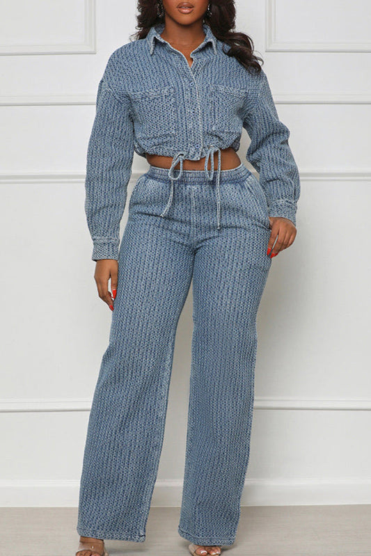 Stylish Denim Pant Set